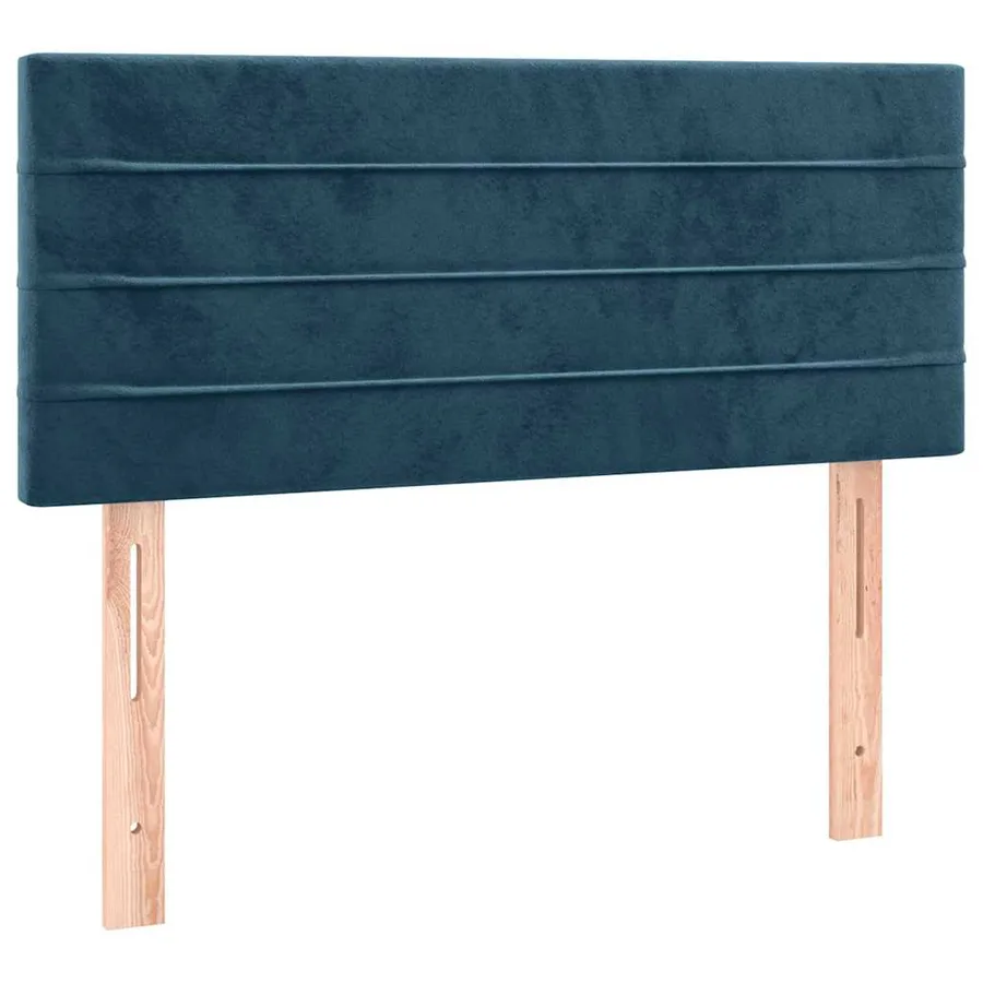 Sommier à lattes de lit avec matelas LED Bleu foncé 100x200 cm - 7