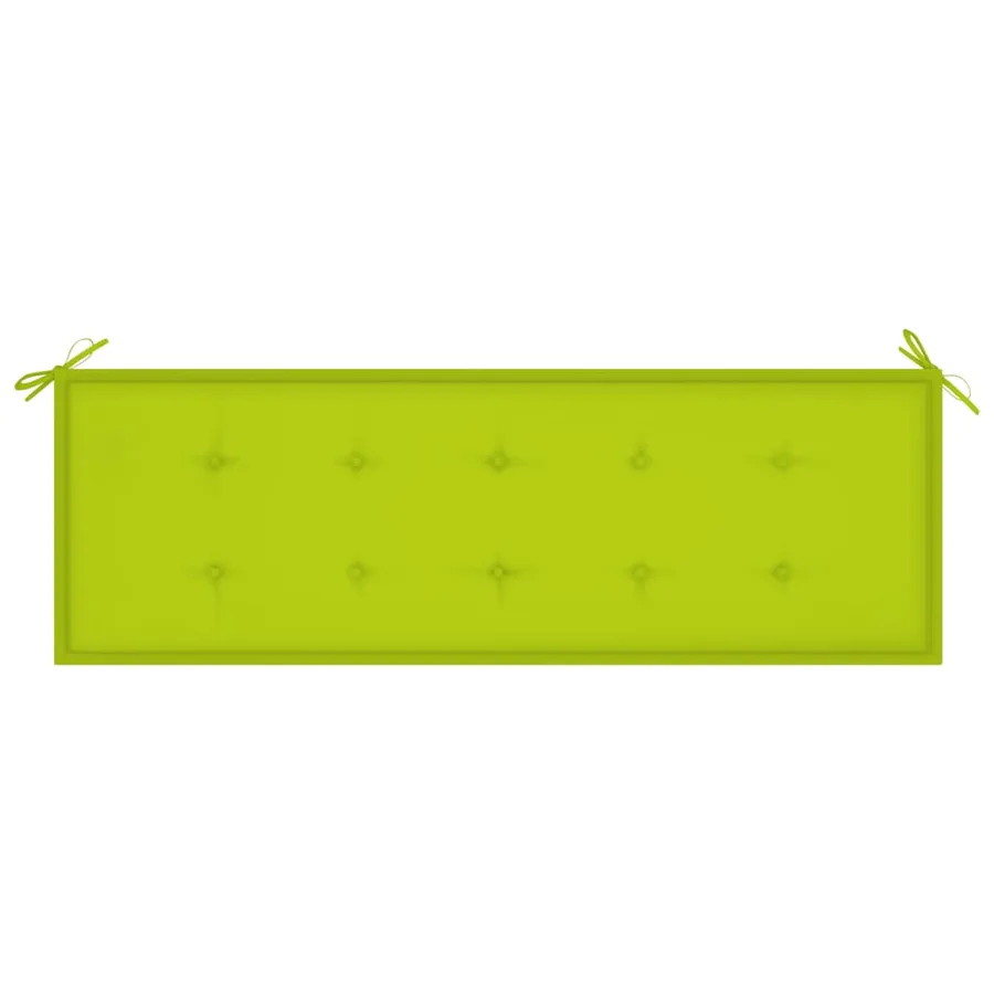 Banc de jardin empilable et coussin 159 cm Bois de teck massif - 5