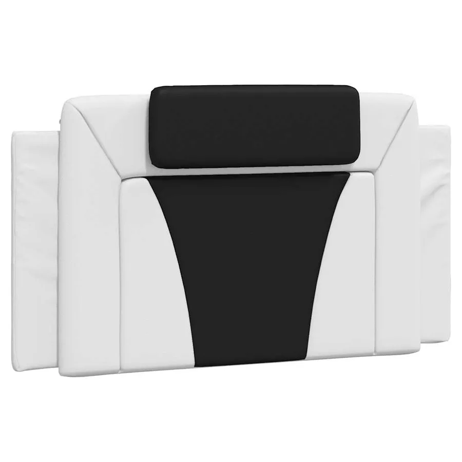 Coussin de tête de lit Viana noir et blanc 100 cm similicuir - 2