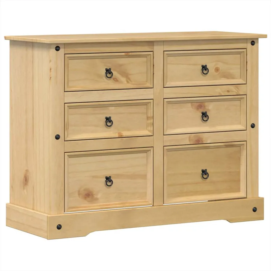 Commode Corona 112x48x91 cm bois massif de pin - 2