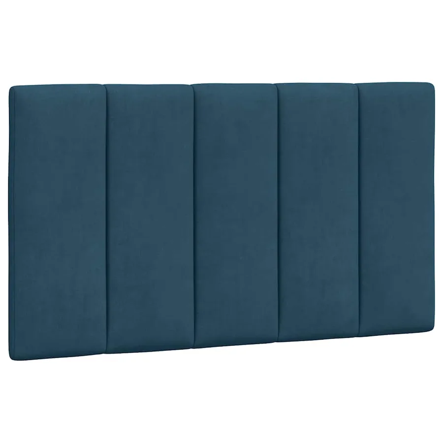 Coussin de tête de lit Hanko bleu 90 cm velours - 2