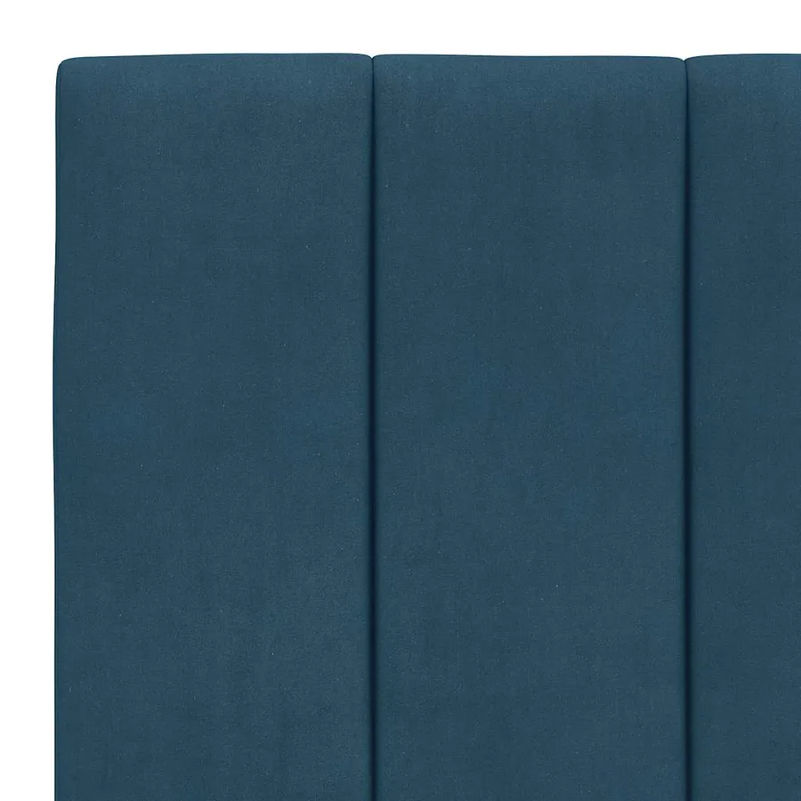 Coussin de tête de lit Hanko bleu 90 cm velours - 8