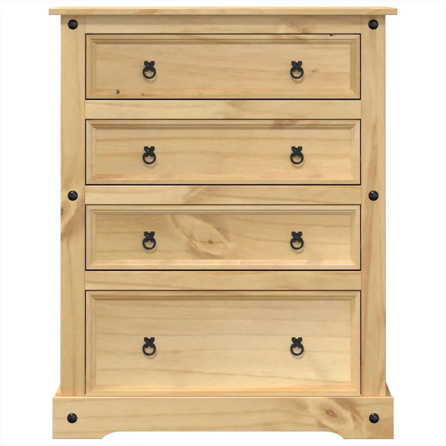 Commode Corona 92x48x114 cm bois massif de pin - 4