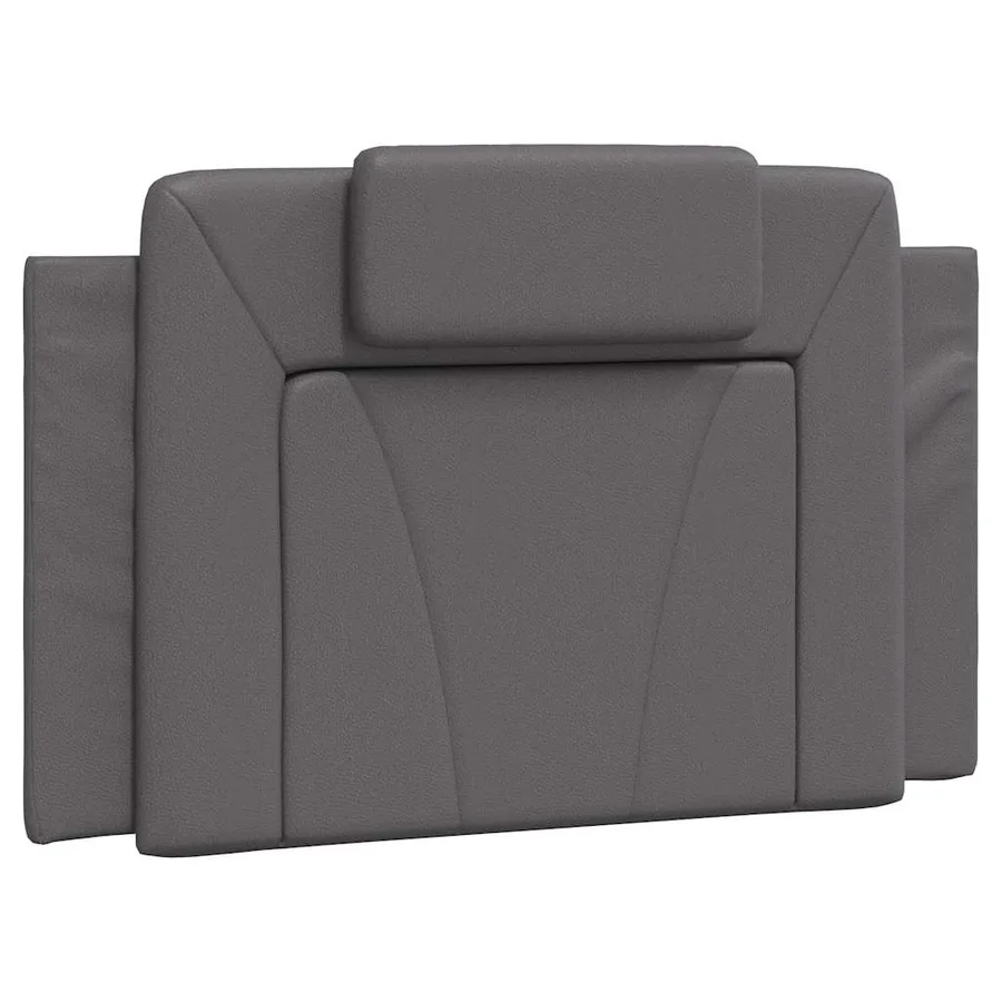 Coussin de tête de lit Viana gris 80 cm similicuir - 2