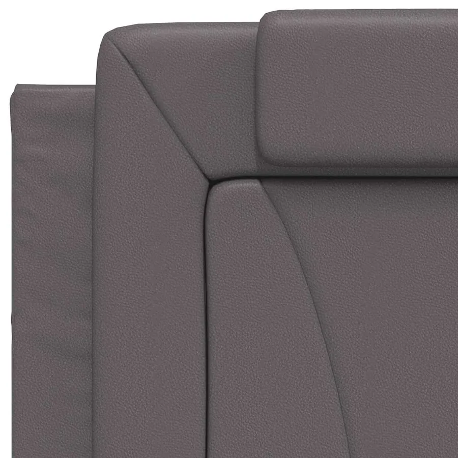 Coussin de tête de lit Viana gris 80 cm similicuir - 8
