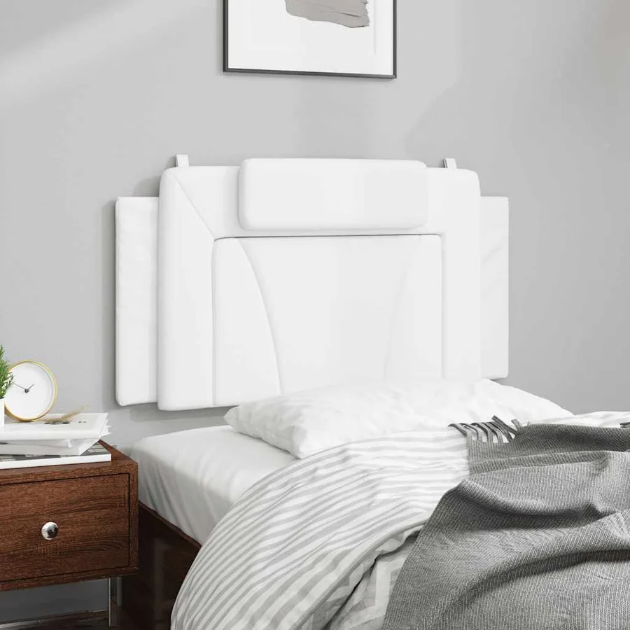 Coussin de tête de lit Viana blanc 100 cm similicuir - 4