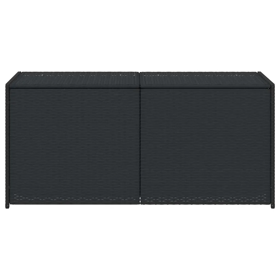 Boîte de rangement de jardin noir 283L résine tressée - 4