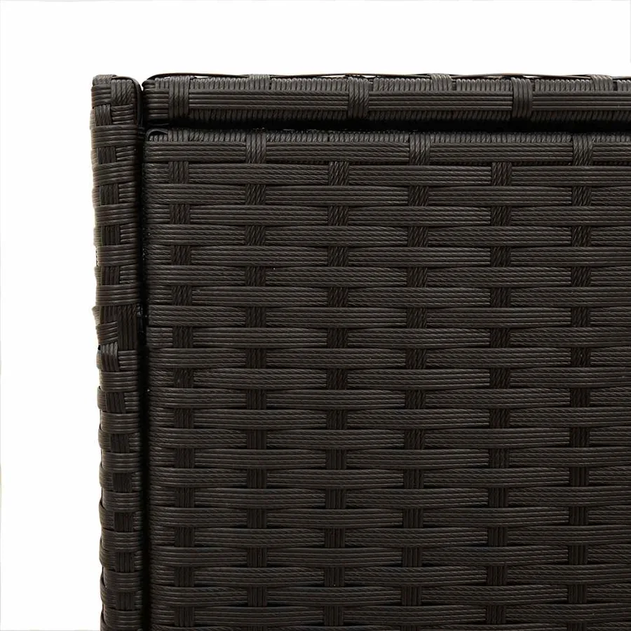 Boîte de rangement de jardin noir 283L résine tressée - 9