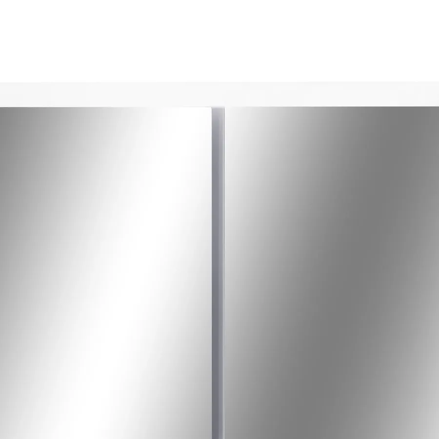 Armoire à miroir de salle de bain LED Blanc 80x15x60 cm MDF - 8