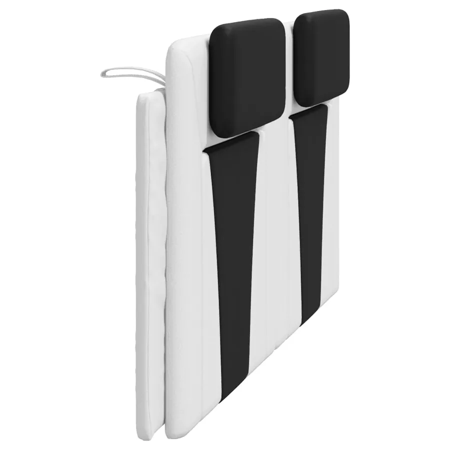 Coussin de tête de lit Viana blanc et noir 180 cm similicuir - 6