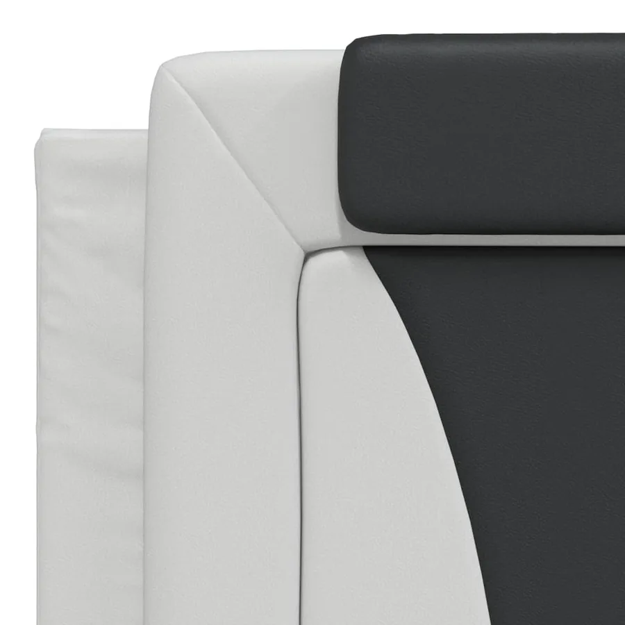 Coussin de tête de lit Viana blanc et noir 180 cm similicuir - 8