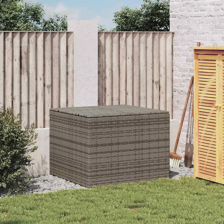 Boîte de rangement de jardin gris 291L résine tressée - 3