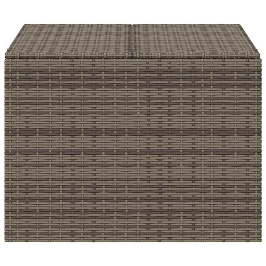 Boîte de rangement de jardin gris 291L résine tressée - 4
