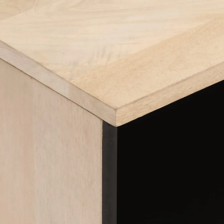 Meuble TV 100x33x46 cm bois massif de manguier - 6