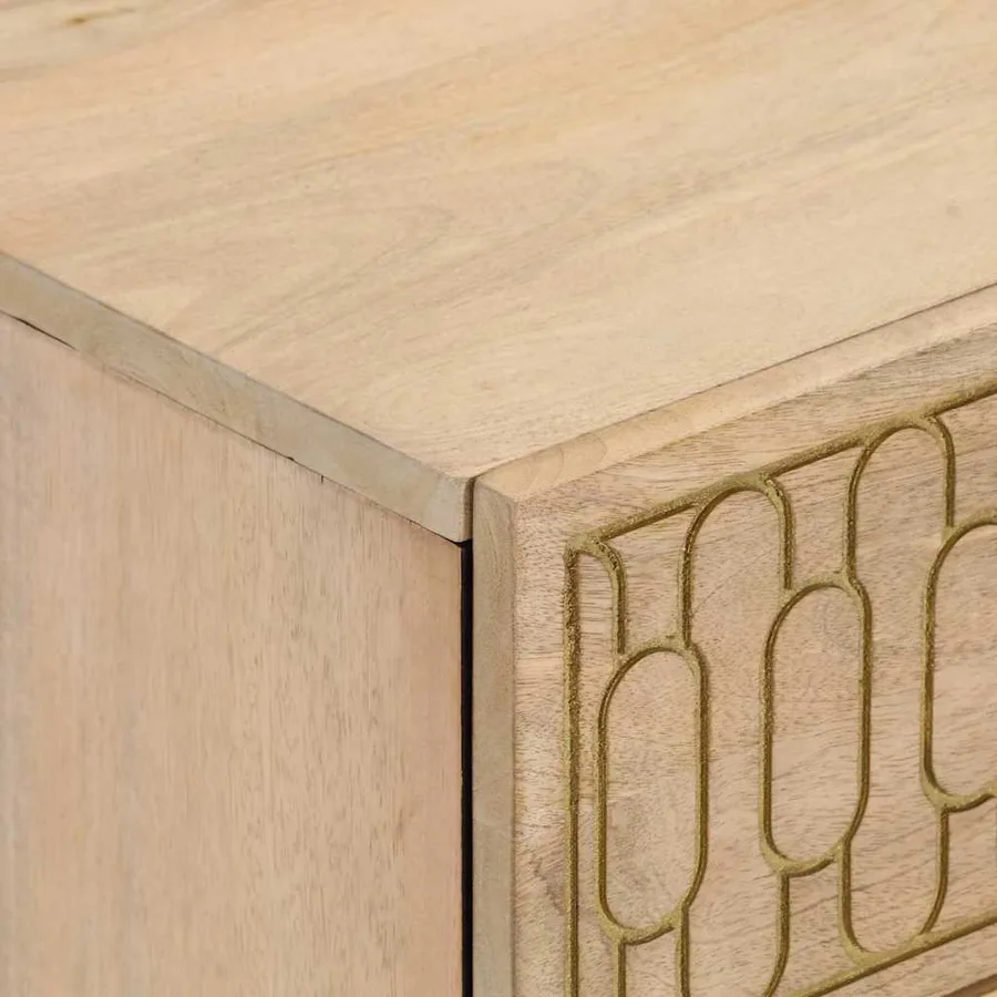 Tables de chevet 2 pcs 40x33x46 cm Bois de manguier solide - 7