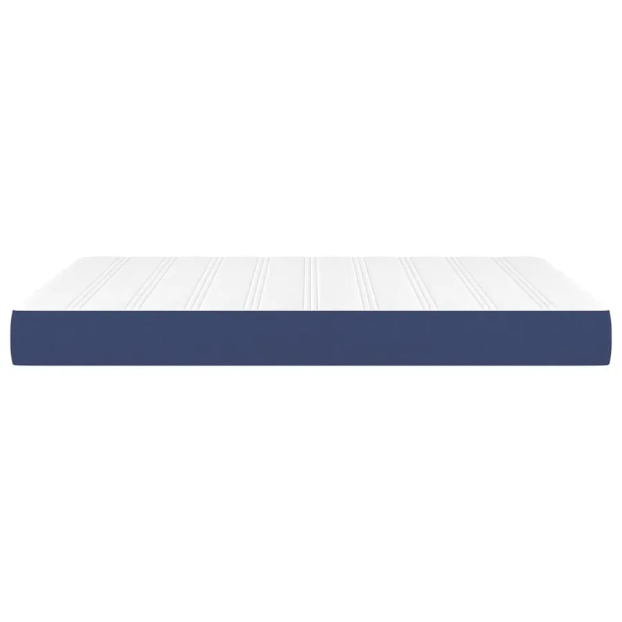Matelas de lit à ressorts ensachés fermeté moyenne Bleu 140x200x20 cm Tissu - 4