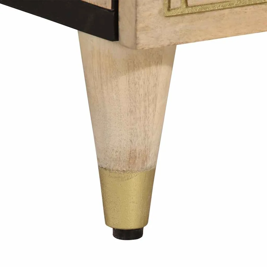 Tables de chevet 2 pcs 40x33x46 cm Bois de manguier solide - 10