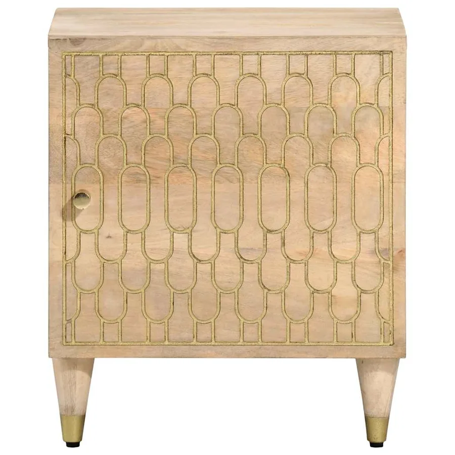 Tables de chevet 2 pcs 40x33x46 cm Bois de manguier solide - 4