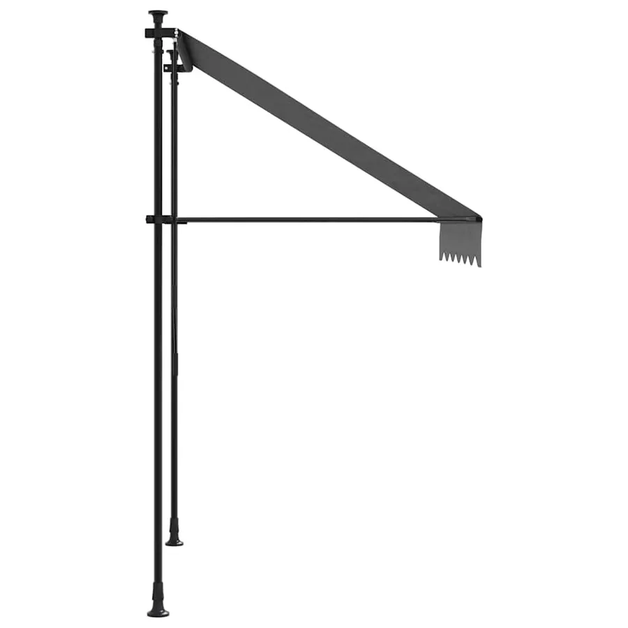 Auvent rétractable anthracite 150x150 m tissu et acier - 5