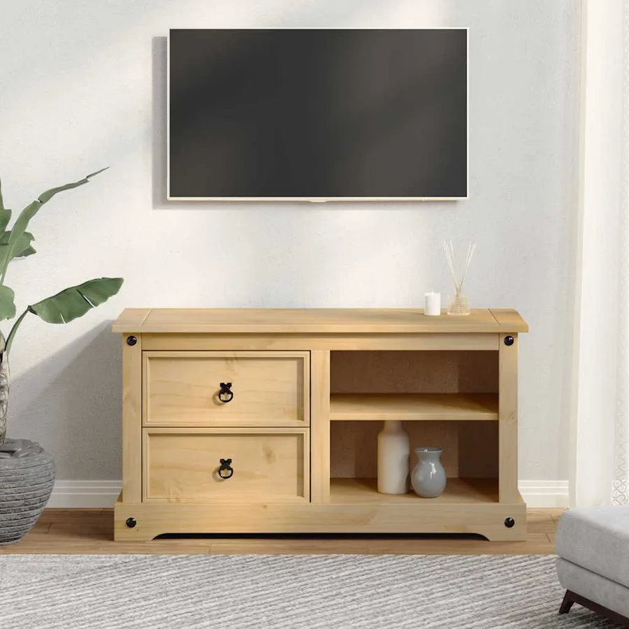 Meuble TV Corona 100x40x52 cm bois de pin massif - 3