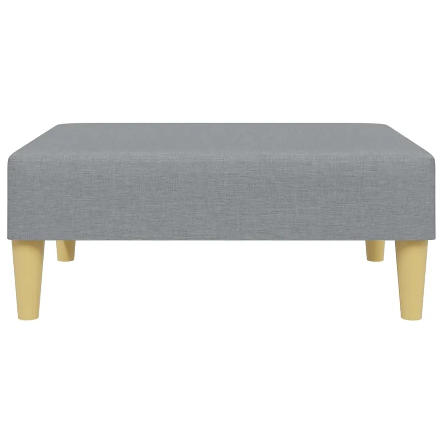 Repose-pied gris clair 77x55x31 cm tissu - 4