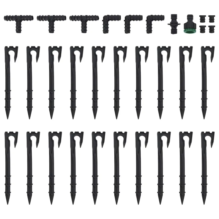 Tuyau d'arrosage de jardin noir 0,6" 50 m caoutchouc - 6