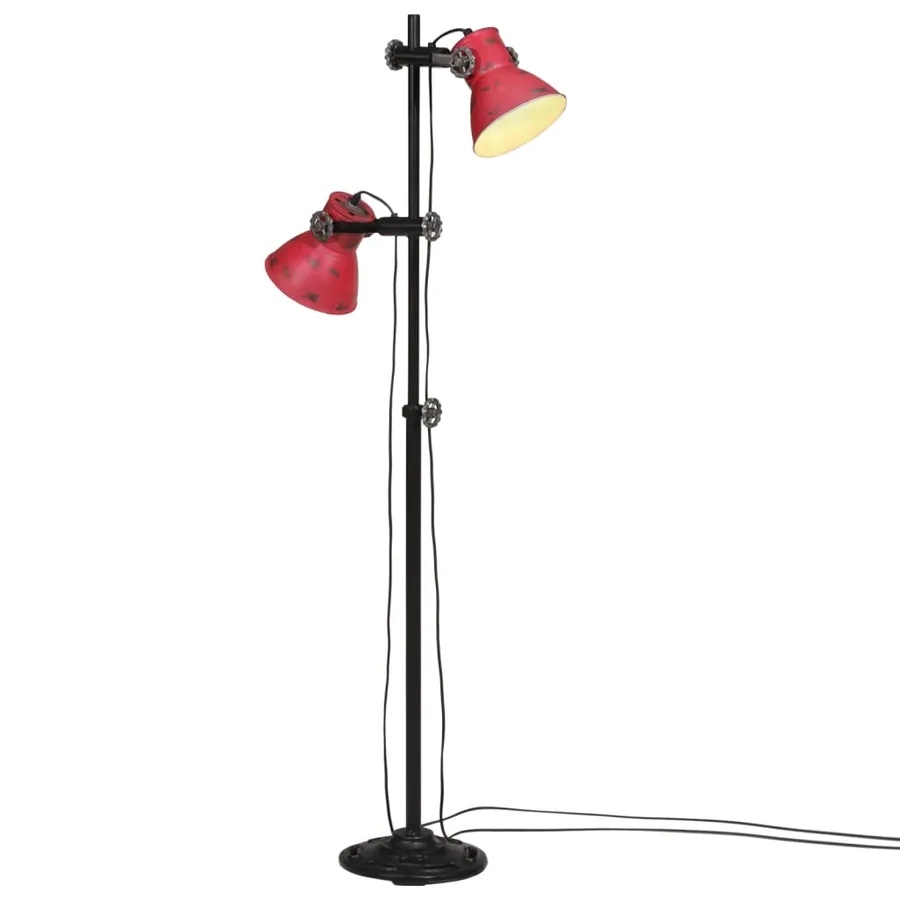 Lampadaire 25 W rouge délavé 25x25x90/160 cm E27