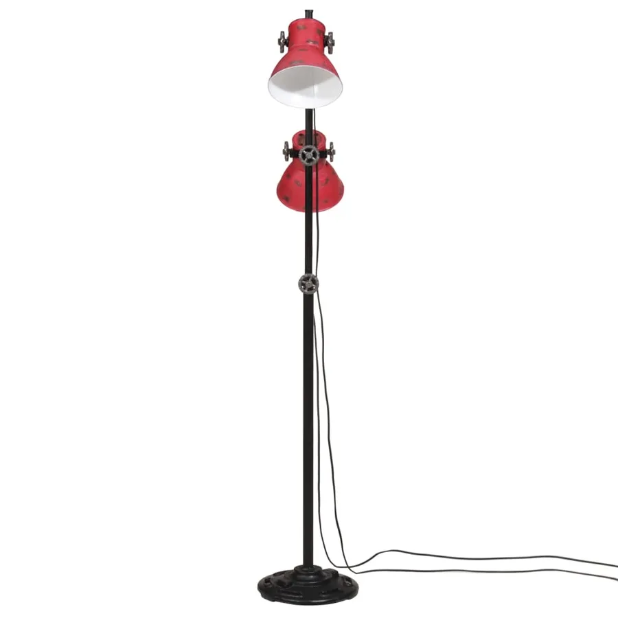 Lampadaire 25 W rouge délavé 25x25x90/160 cm E27 - 3