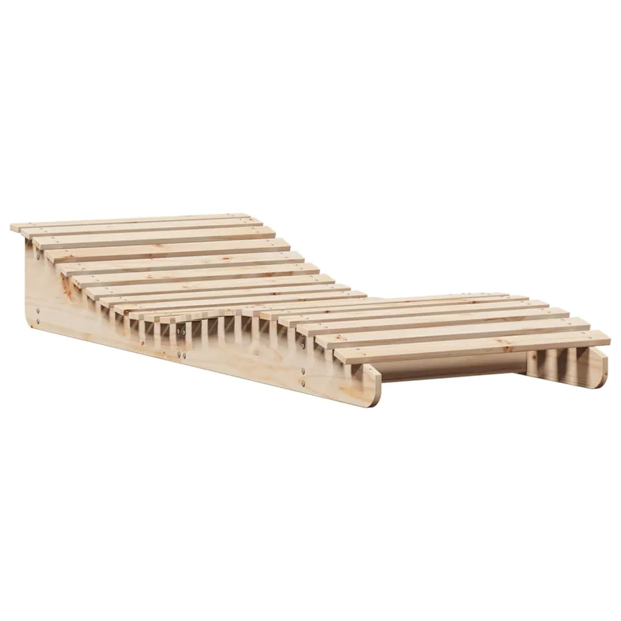 Chaise longue 205x80x31,5 cm bois massif de pin - 2