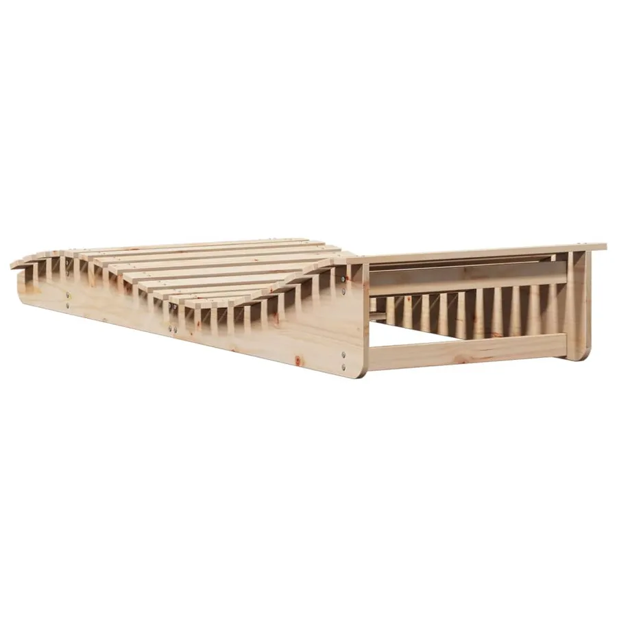Chaise longue 205x80x31,5 cm bois massif de pin - 6
