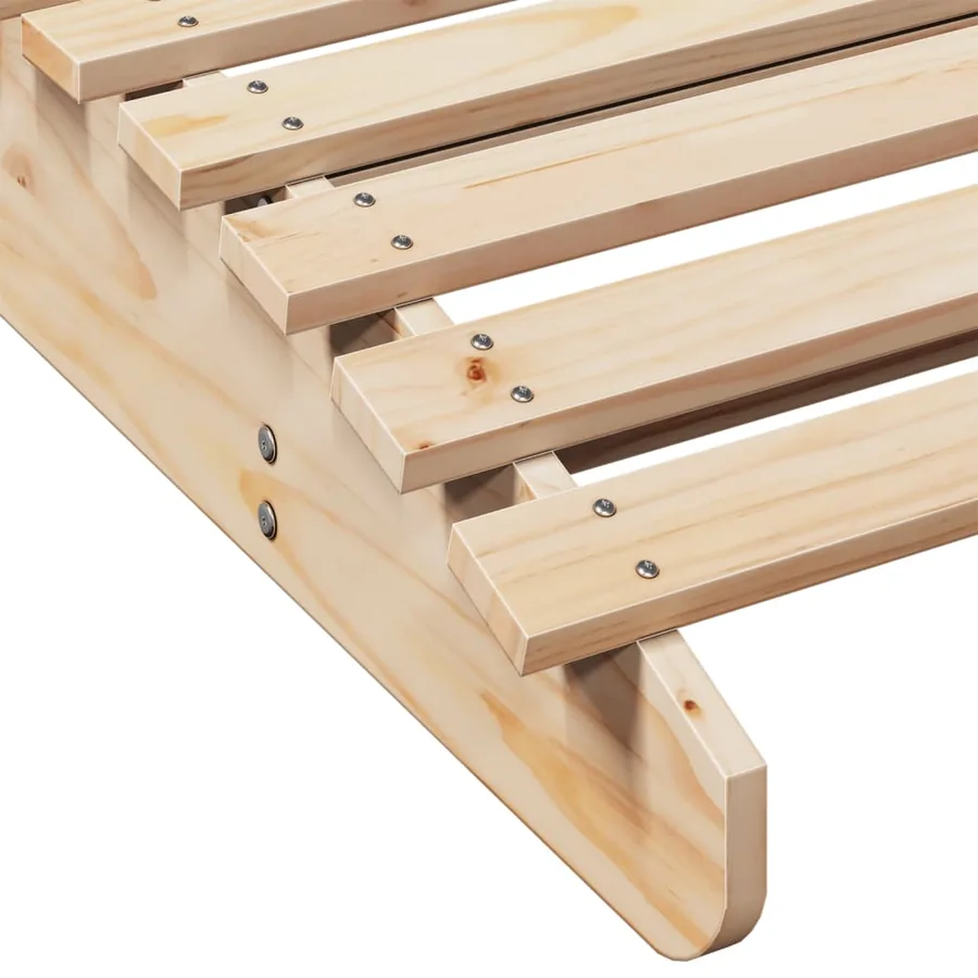 Chaise longue 205x80x31,5 cm bois massif de pin - 7