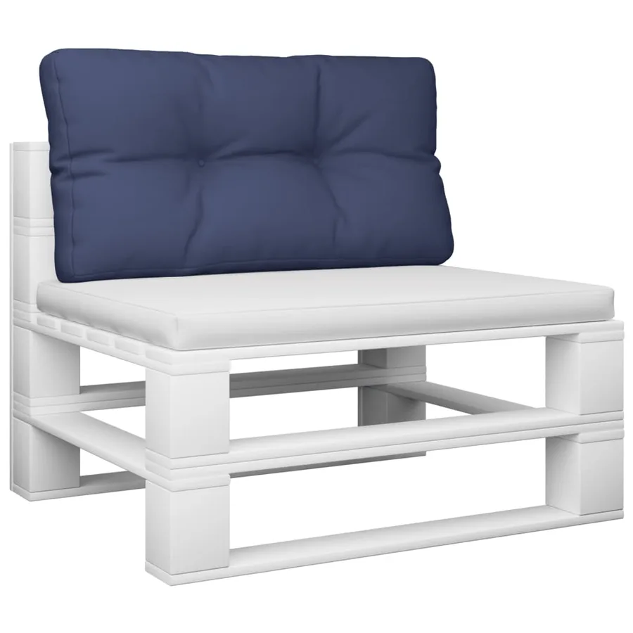 Coussin de palette bleu marine 80x40x12 cm tissu - 3