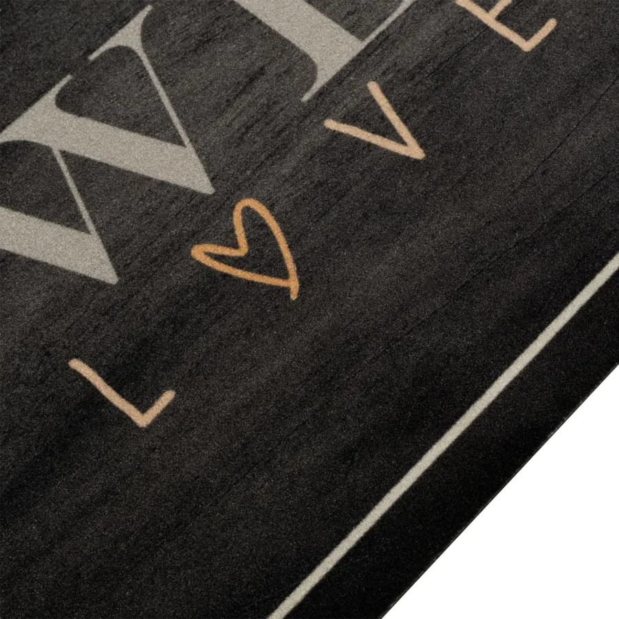 Tapis de cuisine lavable texte Coffee 45x150 cm velours - 3