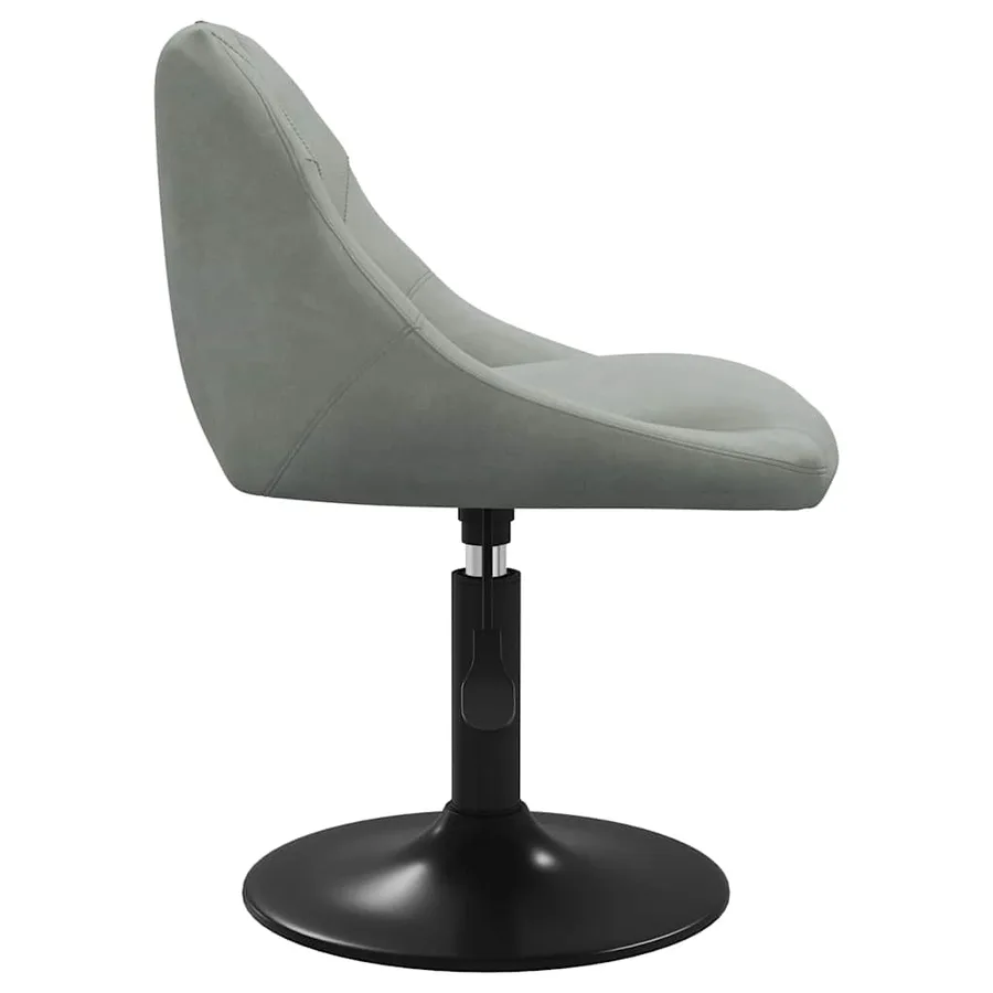 Chaise de salle à manger Gris clair Velours - 4