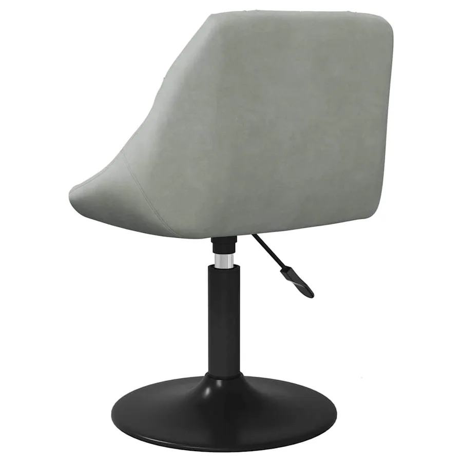 Chaise de salle à manger Gris clair Velours - 5