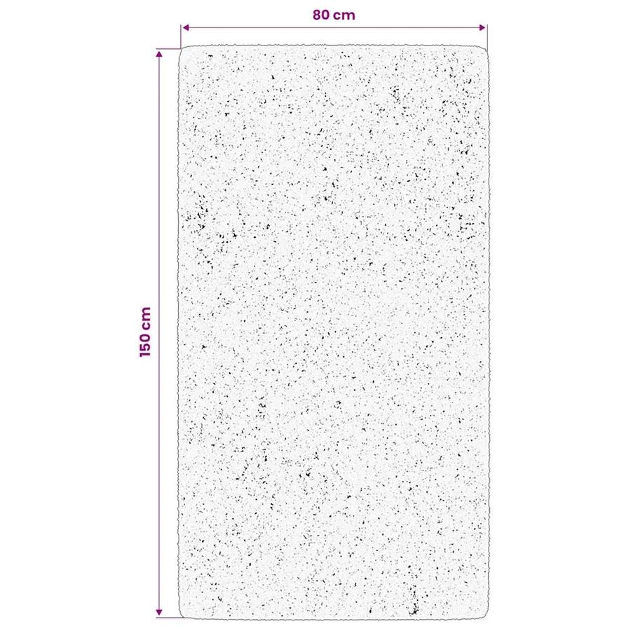 Tapis ISTAN à poils longs aspect brillant gris 80x150 cm - 10
