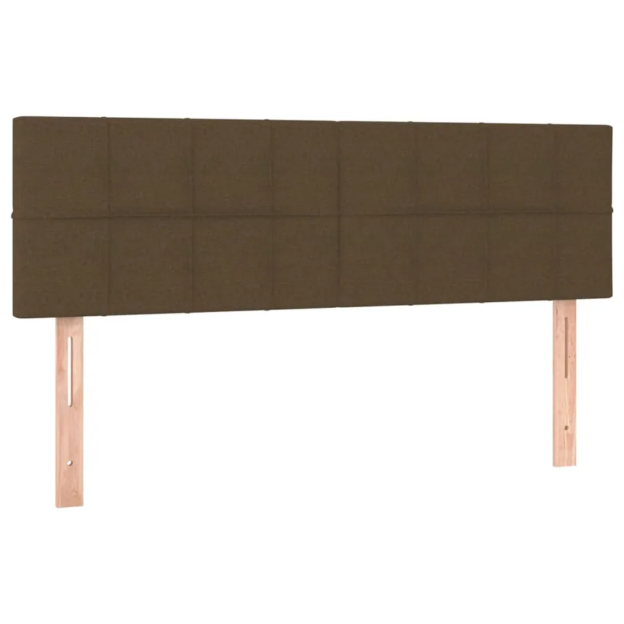 Tête de lit à LED Marron Foncé 144x5x78/88 cm Tissu - 4