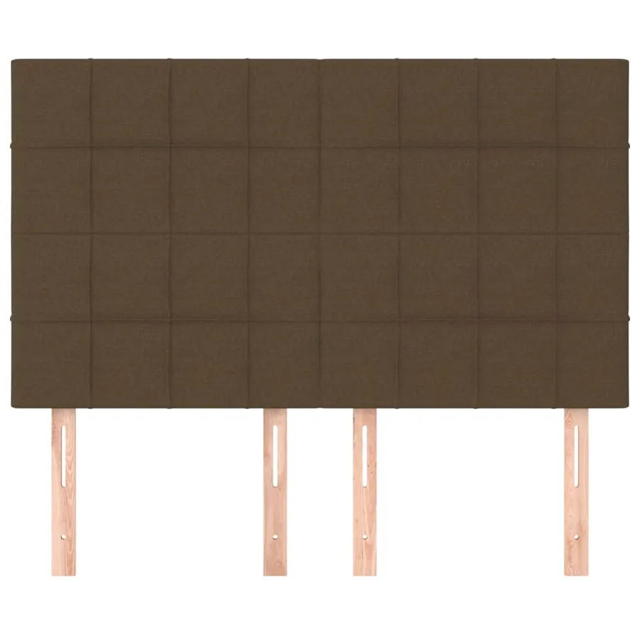 Tête de lit Marron foncé 144 x 5 x 118/128 cm Tissu - 3
