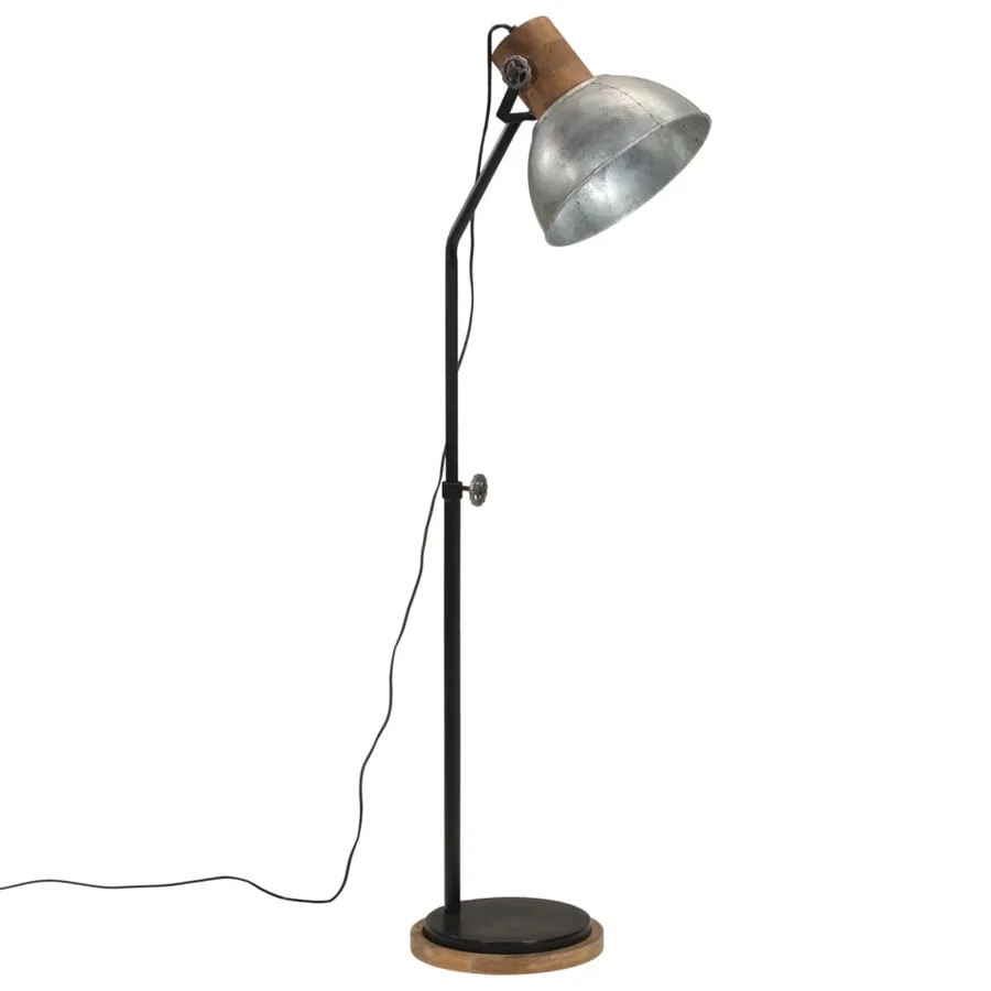 Lampadaire 25 W argent vintage 30x30x100-150 cm E27 - 2
