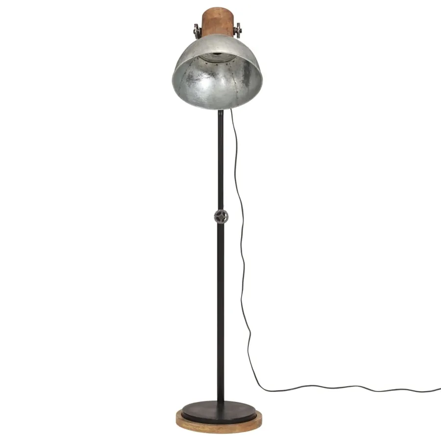 Lampadaire 25 W argent vintage 30x30x100-150 cm E27 - 3