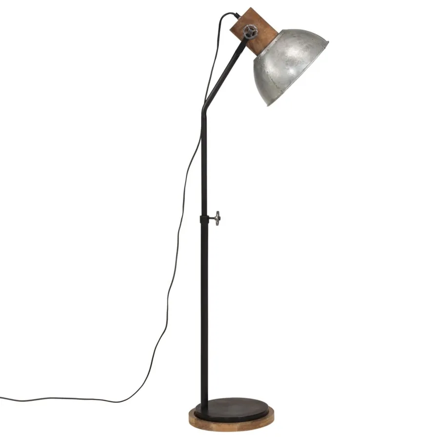 Lampadaire 25 W argent vintage 30x30x100-150 cm E27 - 4