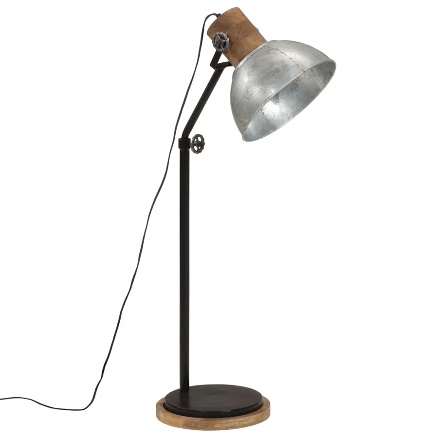 Lampadaire 25 W argent vintage 30x30x100-150 cm E27 - 6