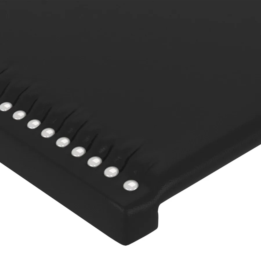 Tête de lit à LED Noir 93x16x118/128 cm Similicuir - 5