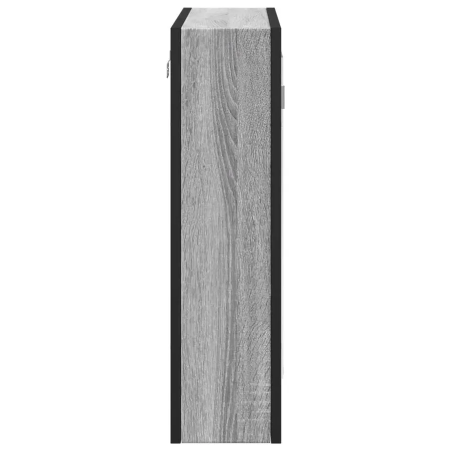 Armoire à miroir de salle de bain sonoma gris bois d’ingénierie - 7