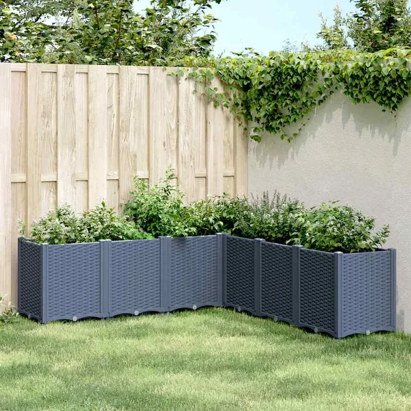 Jardinière bleu gris 160x160x53 cm PP