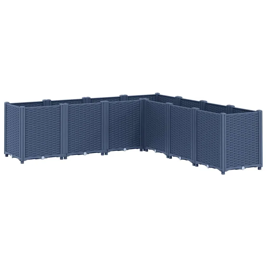 Jardinière bleu gris 160x160x53 cm PP - 2