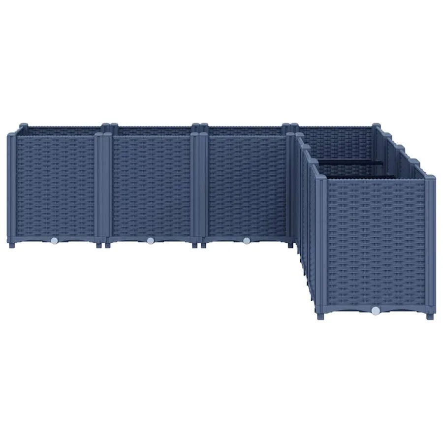 Jardinière bleu gris 160x160x53 cm PP - 3