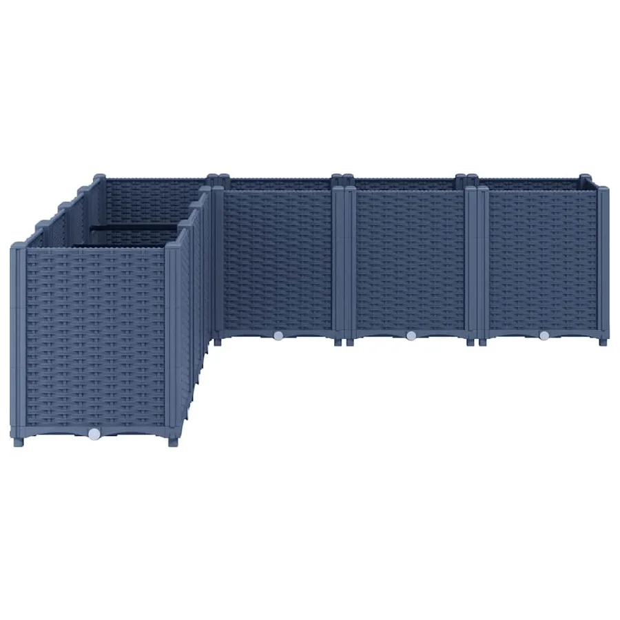 Jardinière bleu gris 160x160x53 cm PP - 4