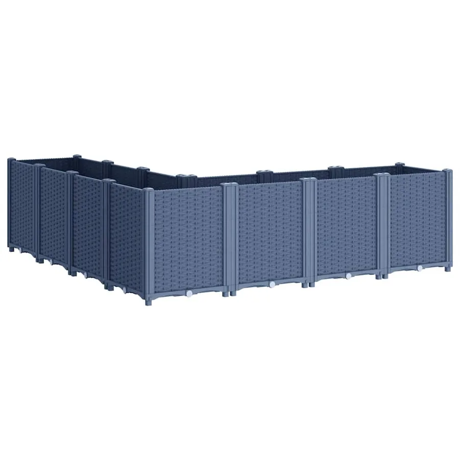 Jardinière bleu gris 160x160x53 cm PP - 5