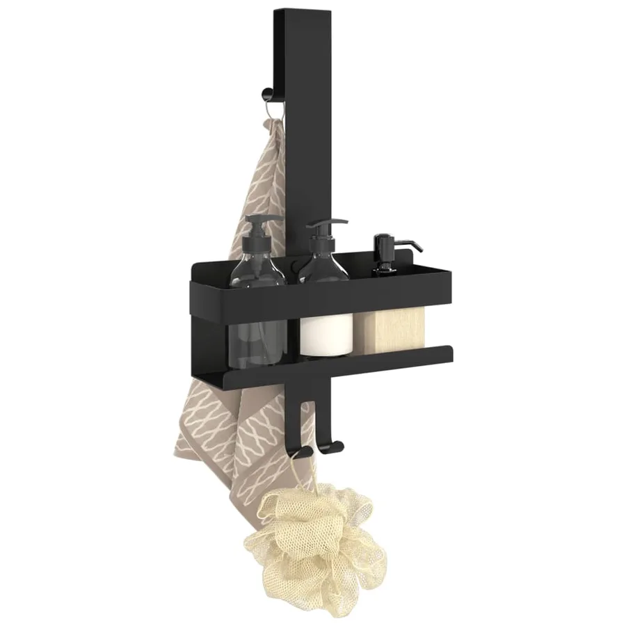 Support de douche suspendu noir mat acier inoxydable 304 brossé - 3